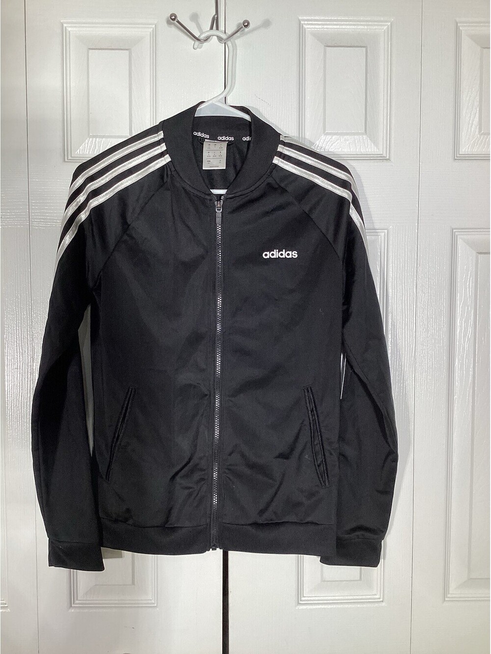 Adidas 3 Stripe Black/White Track Jacket Women’s Size S